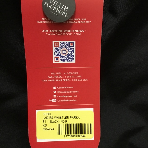 Canada Goose Ladies Whistler Parka - Black - Picture 6 of 6